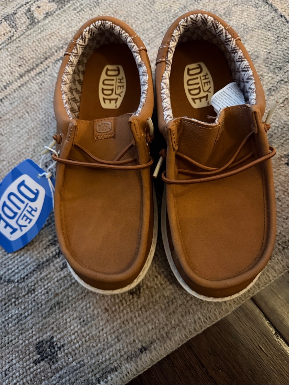 Hey Dude Kids Tan Slip-On Moccasin Sneakers